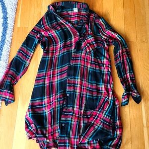 T shirt dress button up